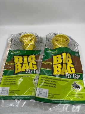 Rescue! Big Bag Disposable Yellow Fly Trap - 2 Packs